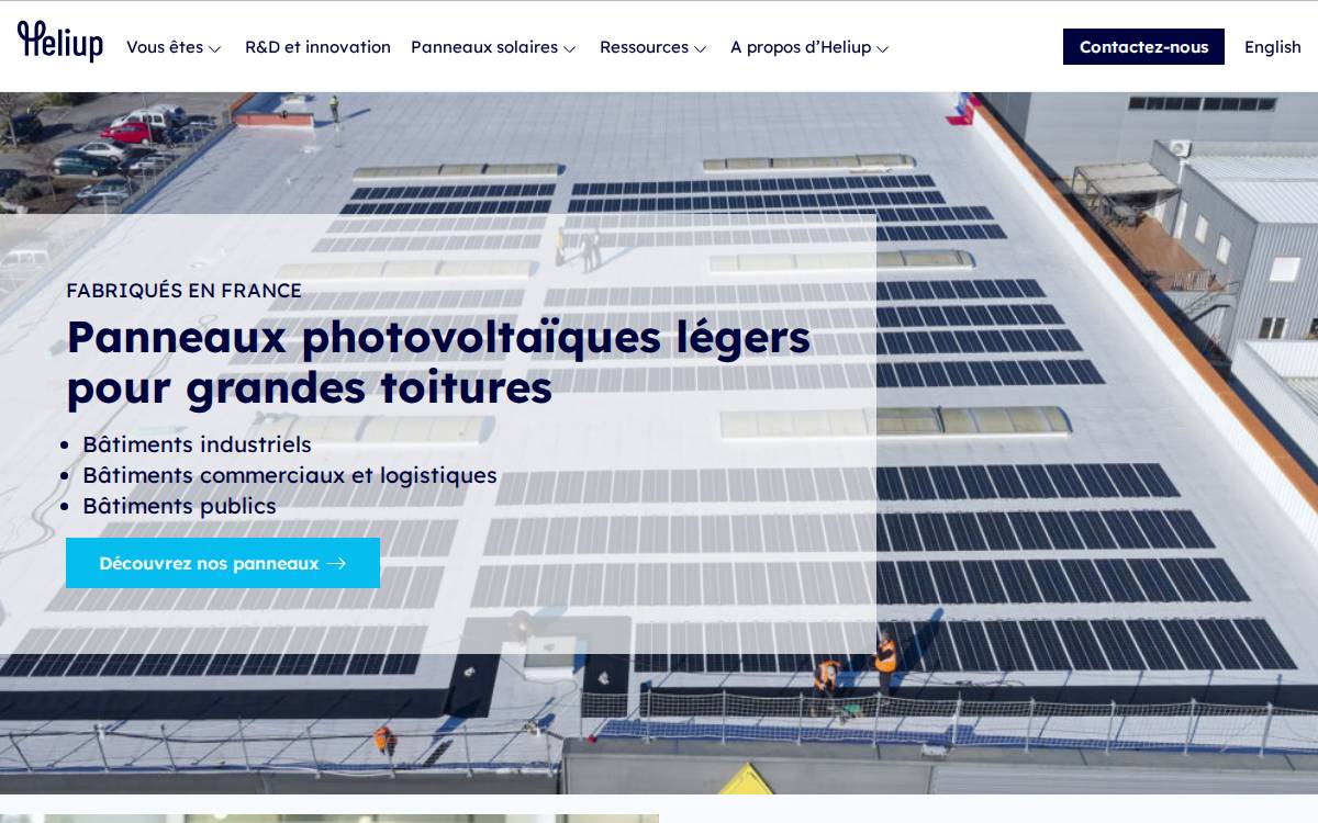 Heliup Solar website preview