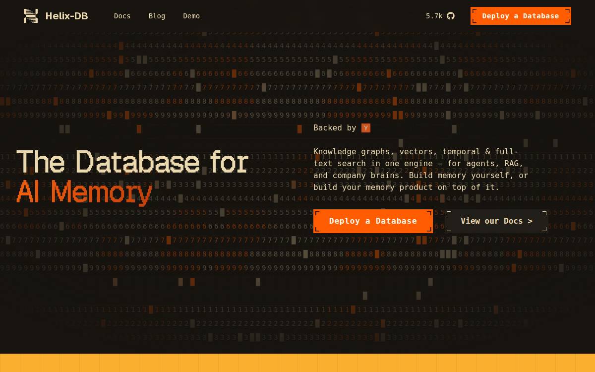 HelixDB website preview