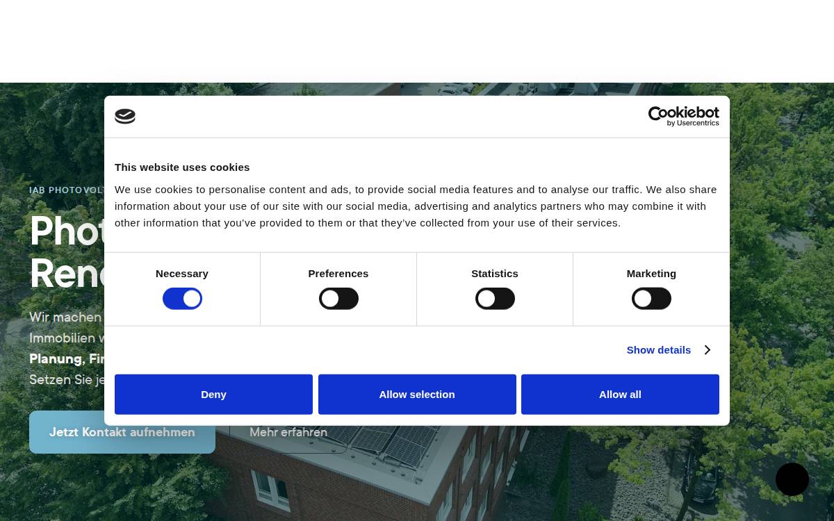 hellgrün energie website preview
