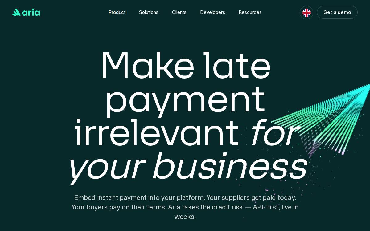 Hello Aria website preview