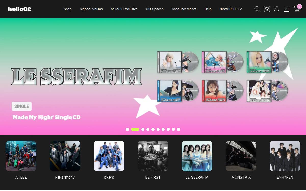 Hello82 website preview