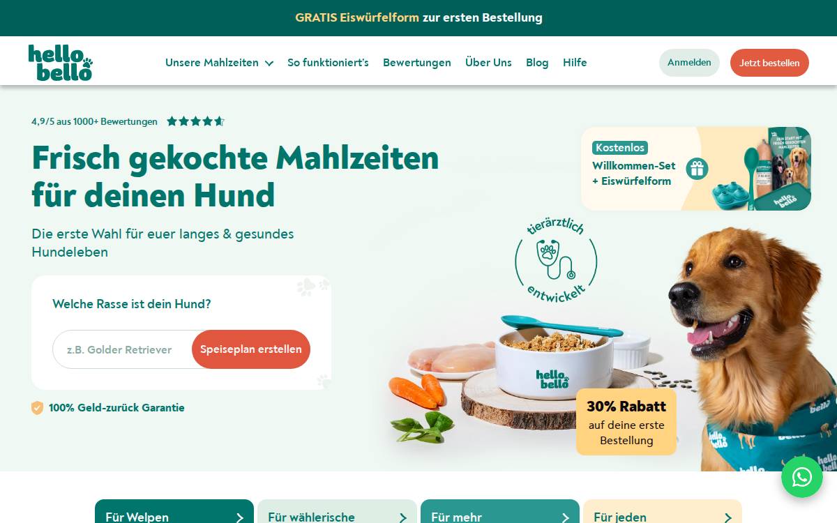 Hellobello website preview