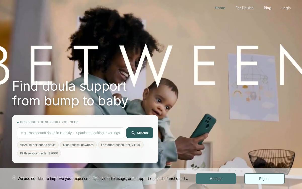 Hellobetween website preview