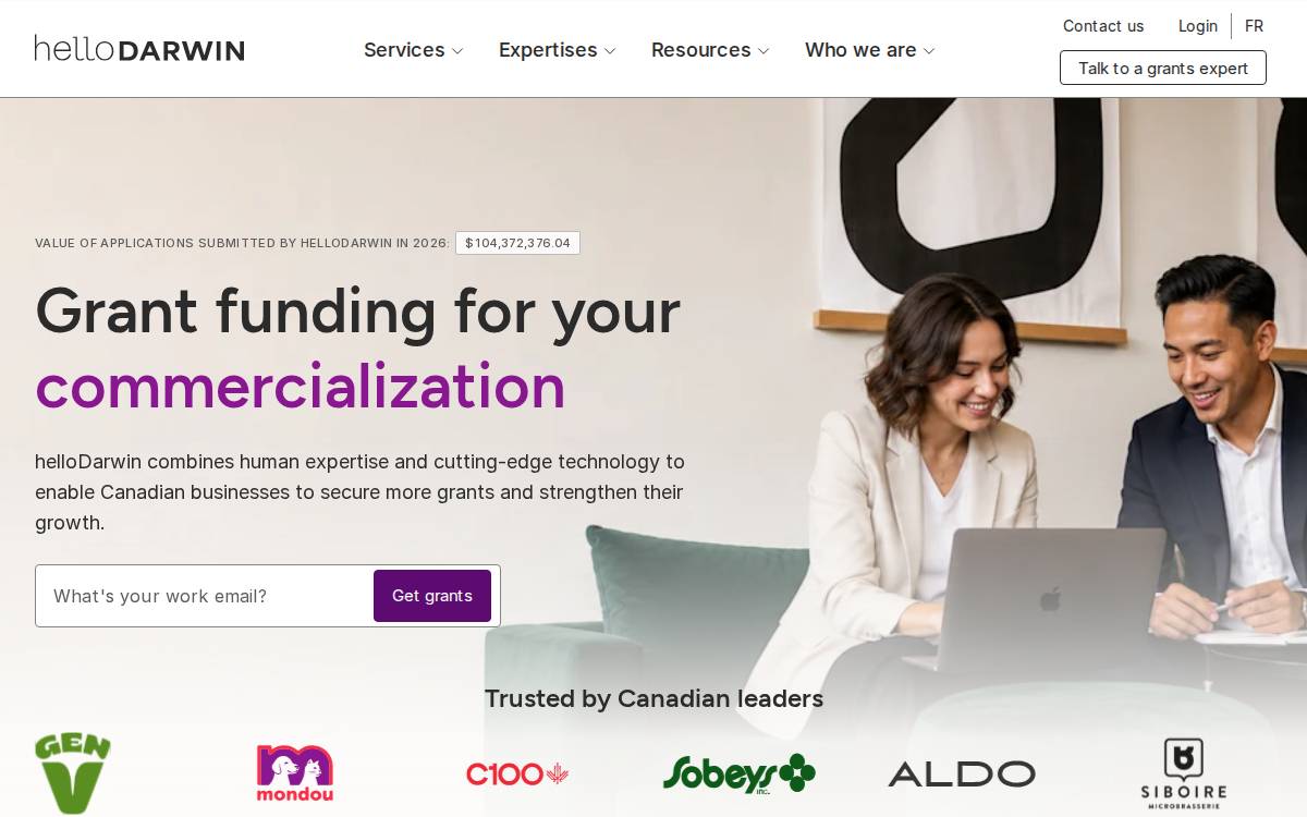 Hellodarwin Business website preview