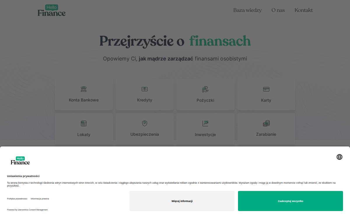 Hellofinance website preview