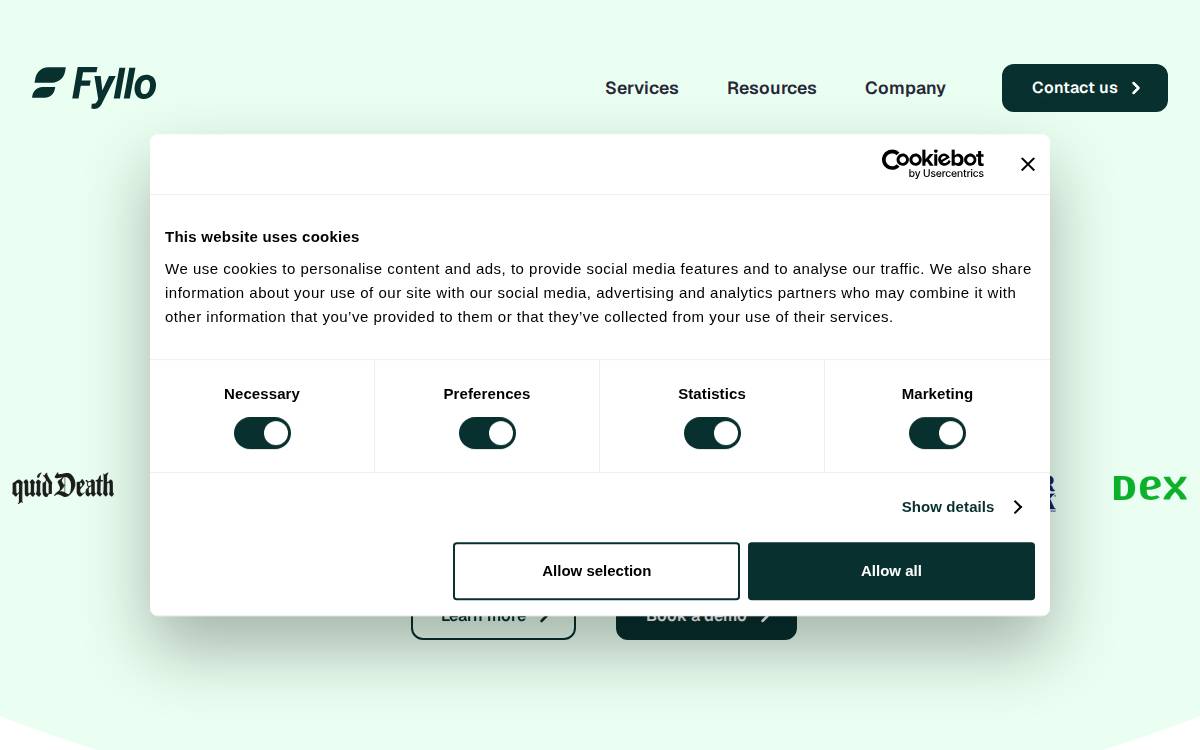 Hellofyllo website preview