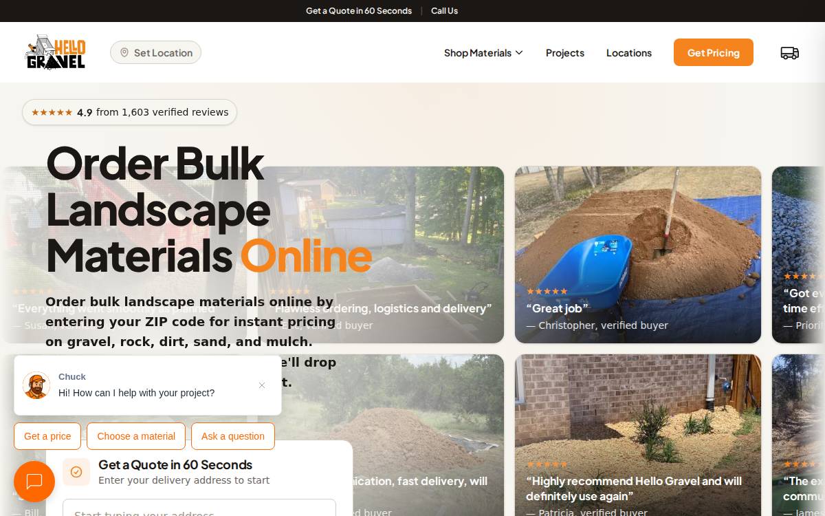 Hello Gravel website preview