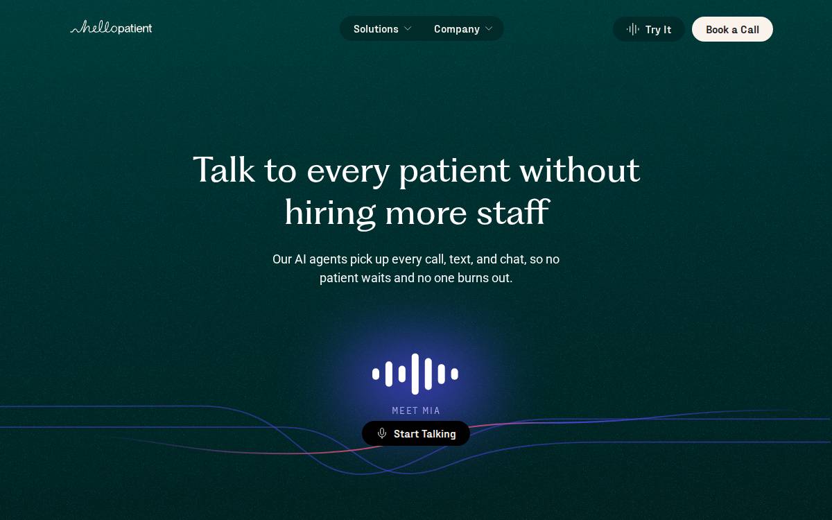 Hello Patient website preview