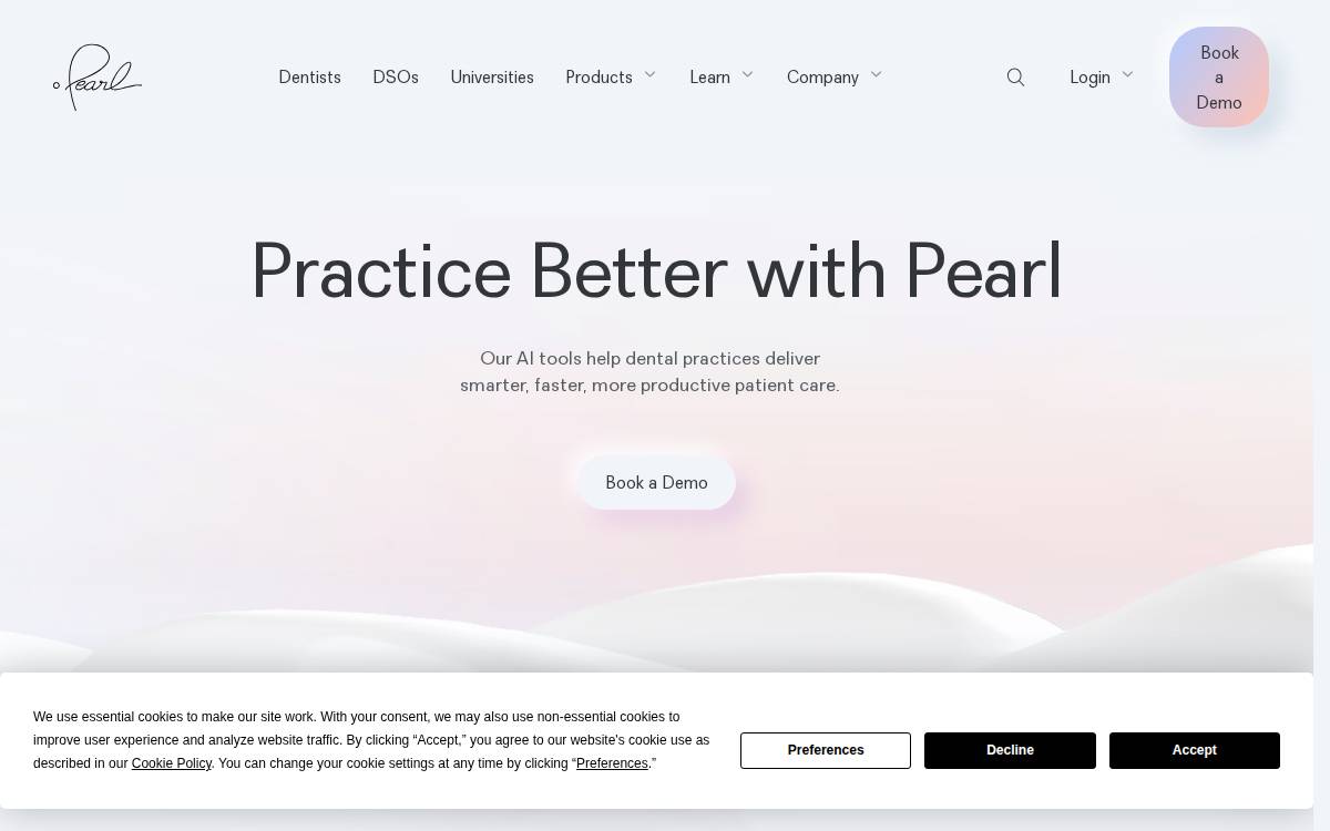 Pearl website preview