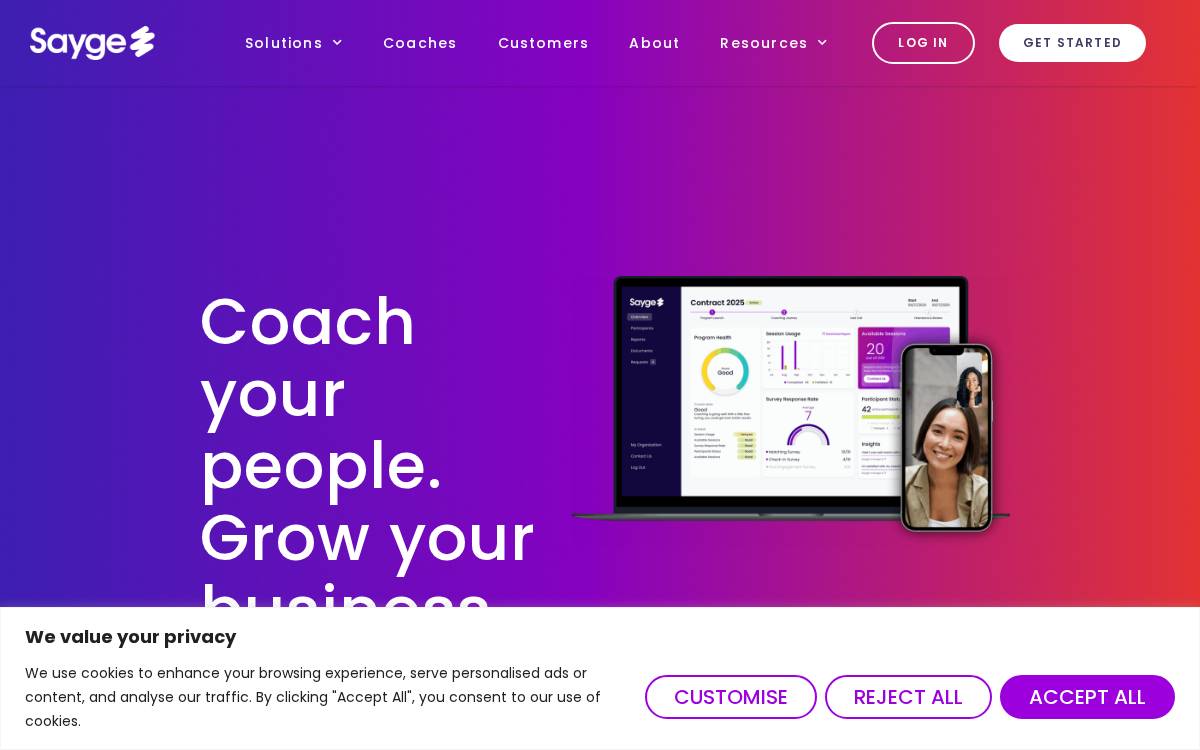 Hellosayge website preview