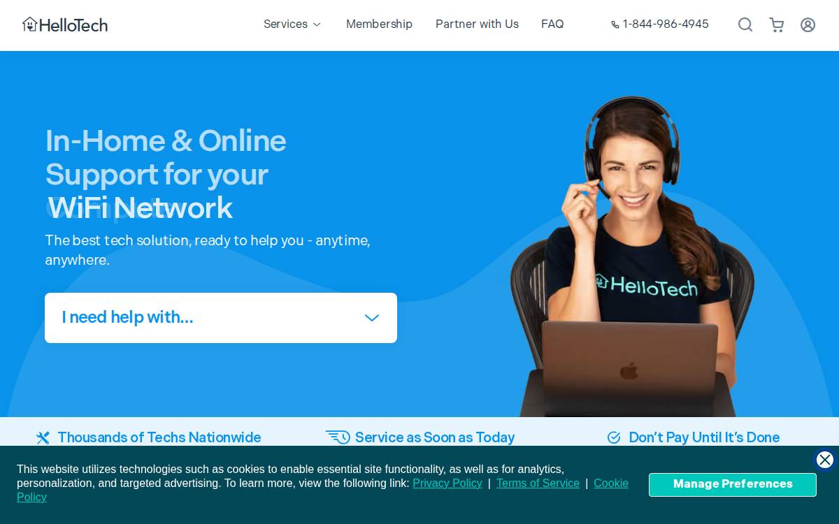 HelloTech website preview