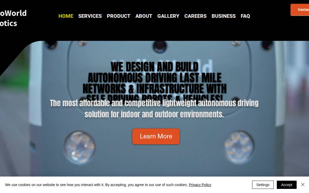 Helloworldrobotics website preview