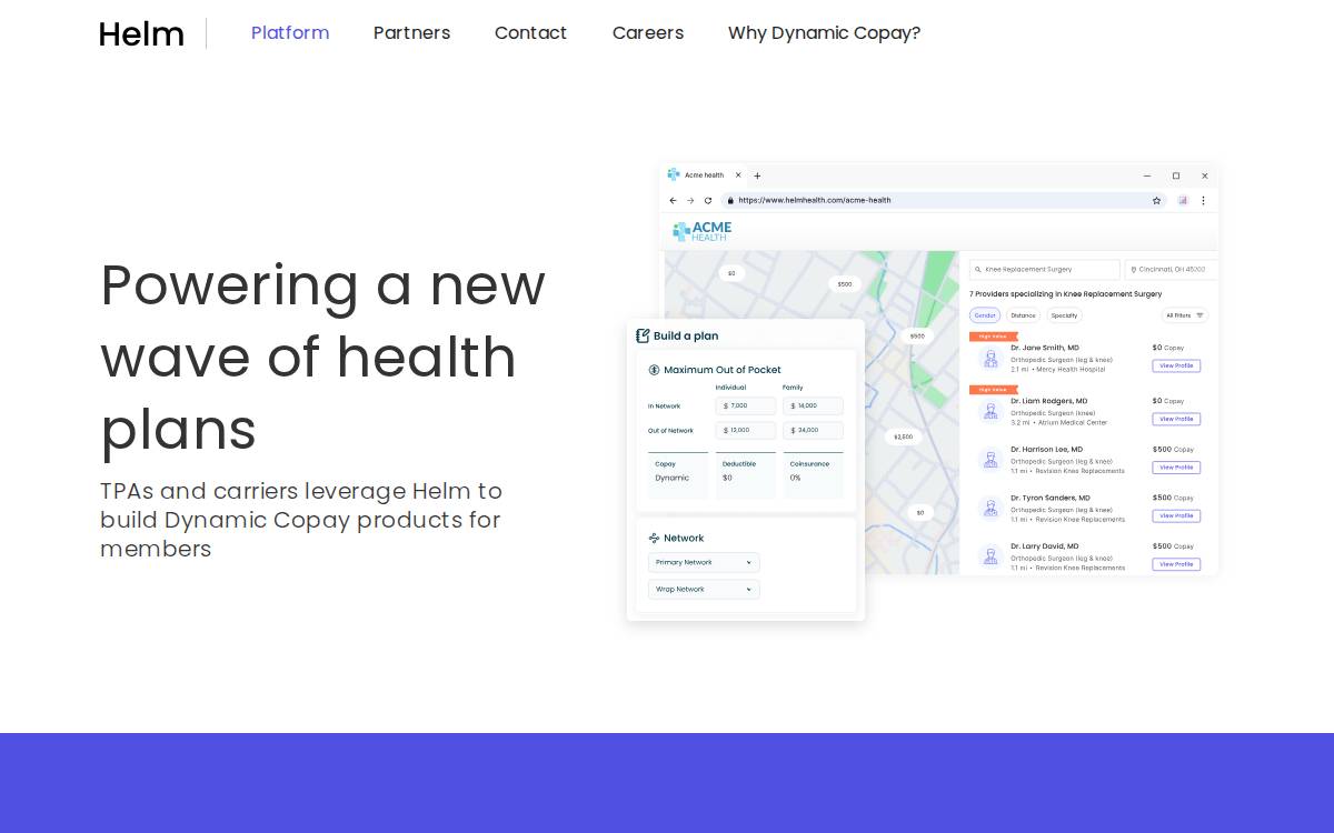 Helm website preview