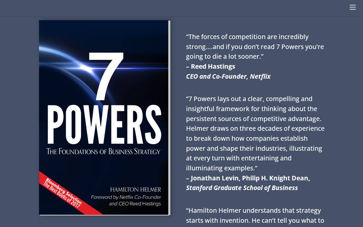 Helmer’s 7 Powers) website preview