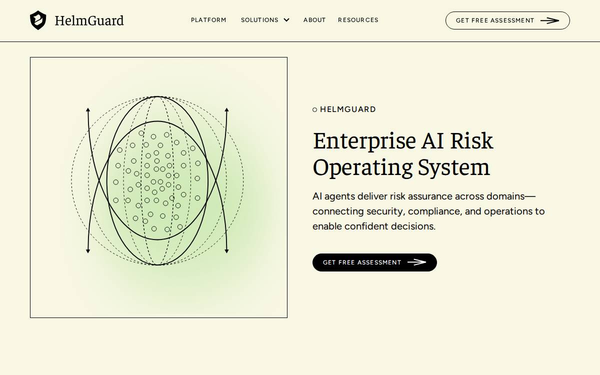 HelmGuard AI website preview