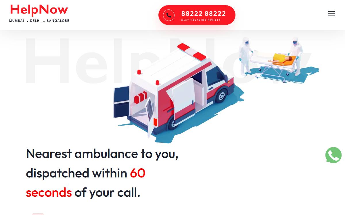HelpNow website preview