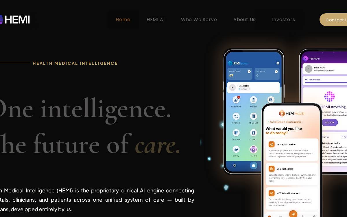 Hemi Health website preview