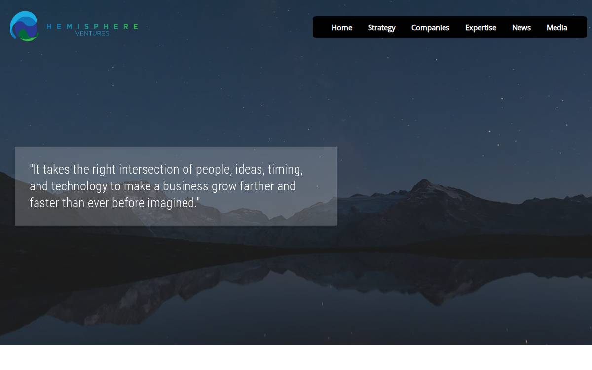 Hemisphere Ventures website preview