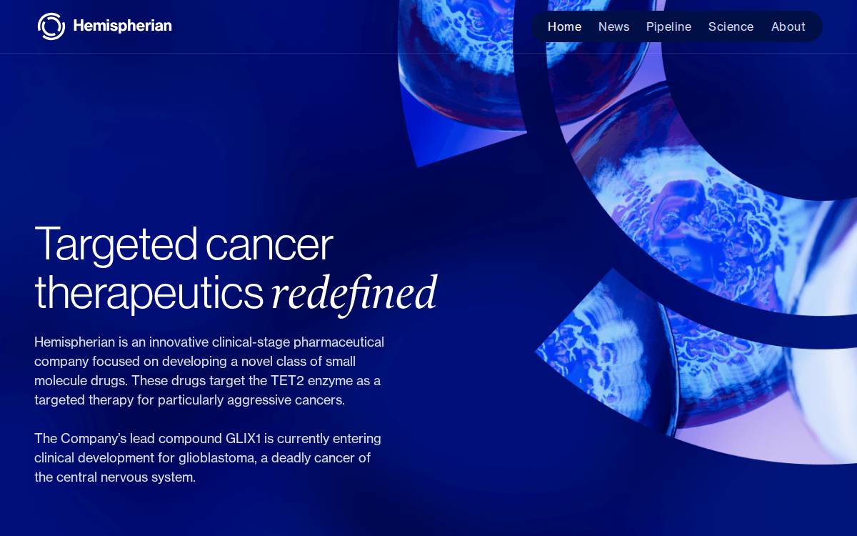 Hemispherian website preview