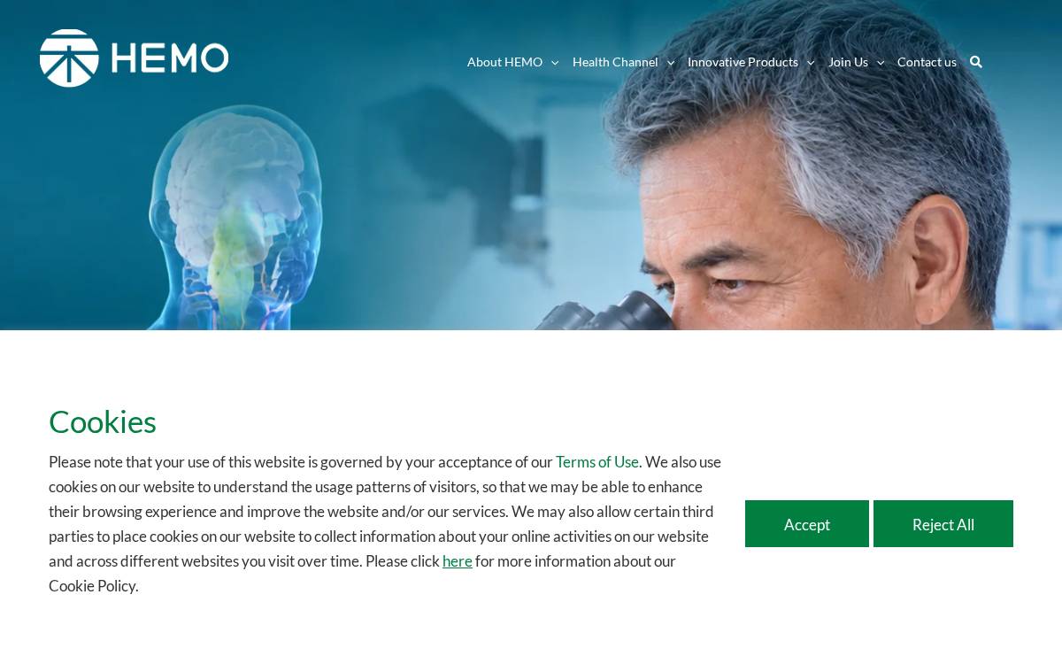 Hemocorp website preview