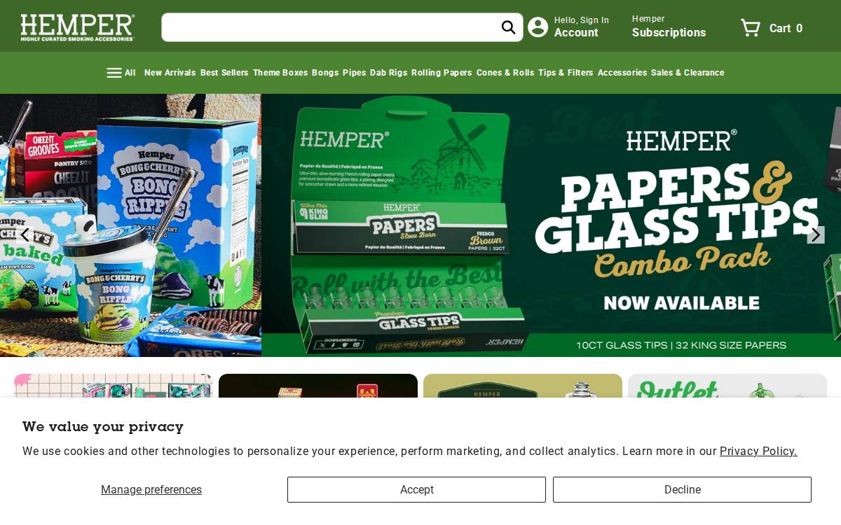 Hemper website preview