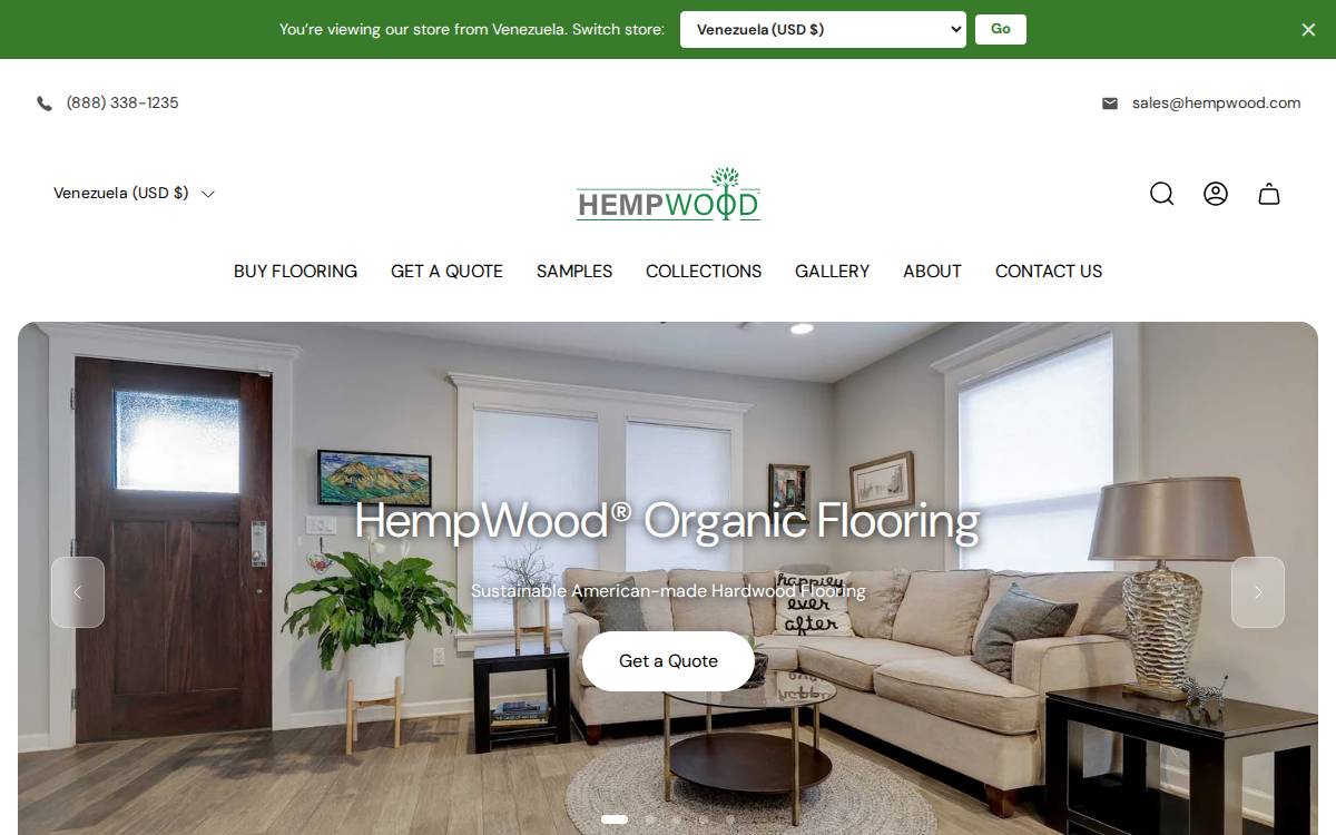 Hempwood website preview