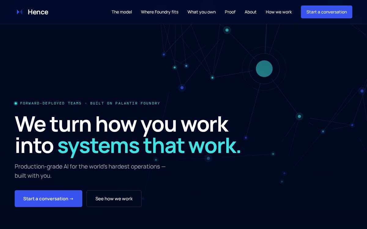 Hence website preview