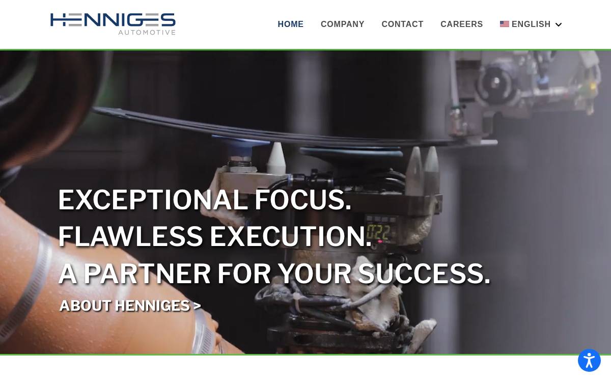Henniges Automotive website preview