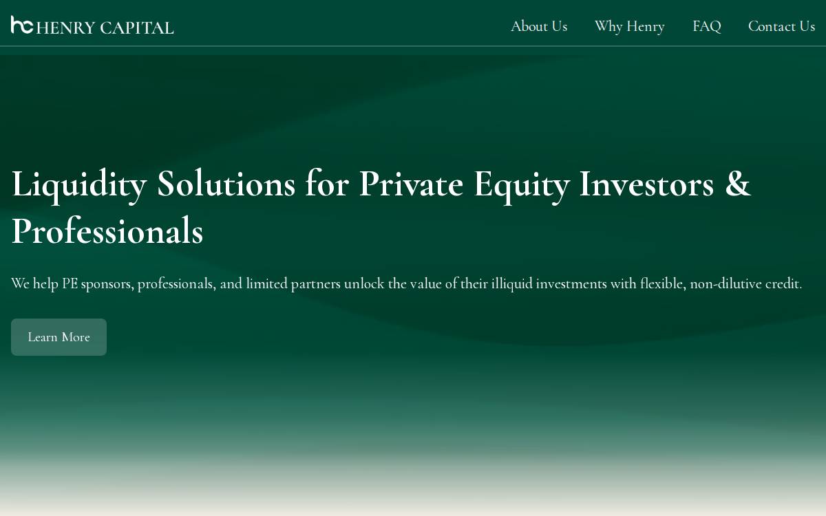 Henrycap website preview