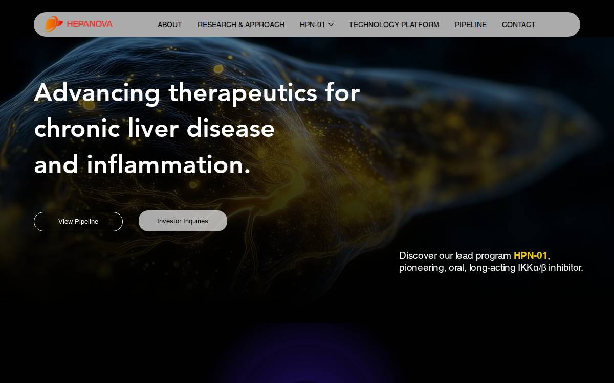 Hepanova website preview