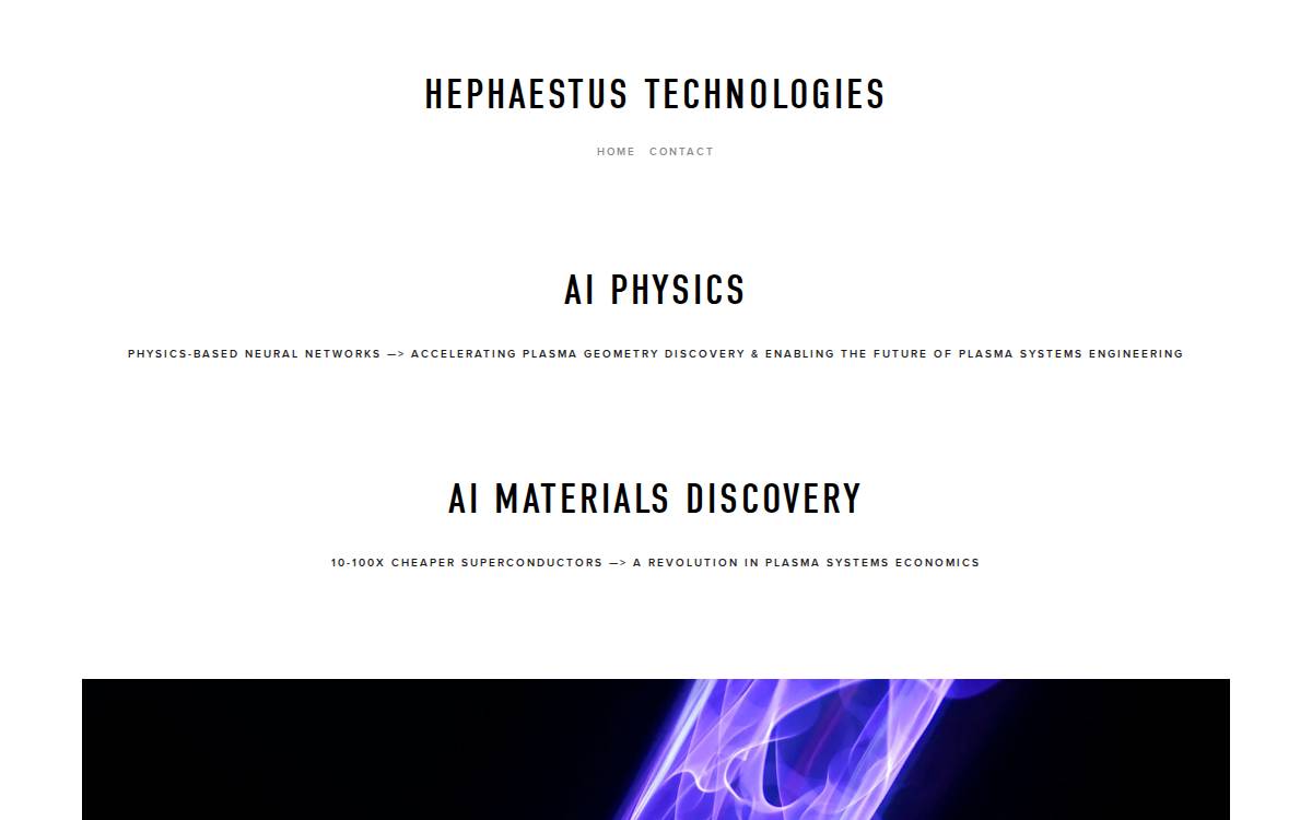 Hephaestus website preview