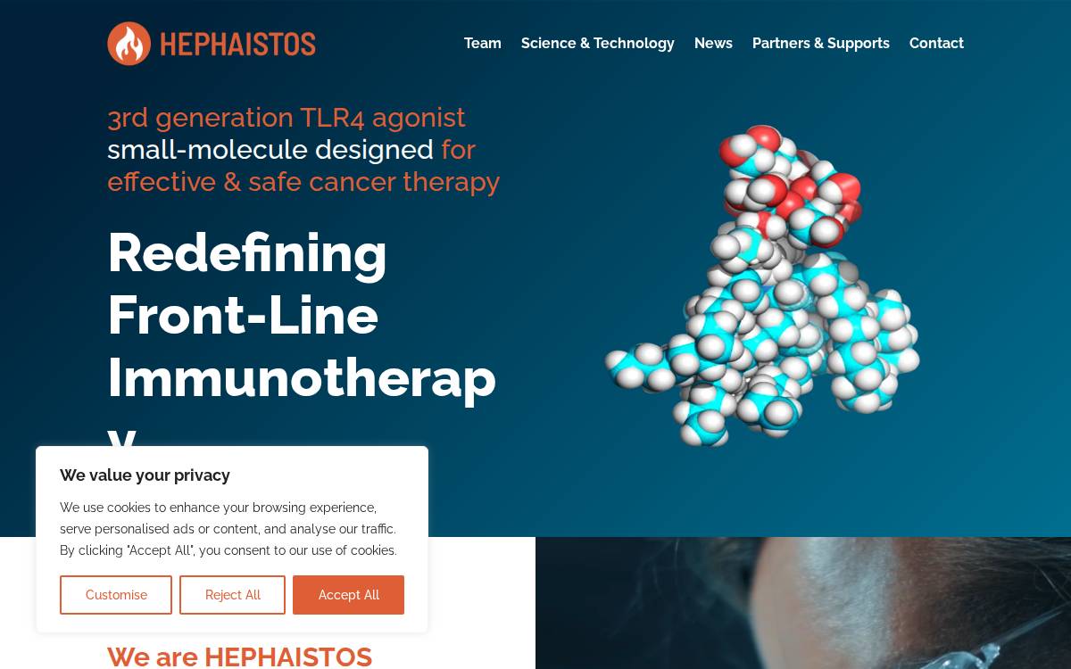 Hephaistos-Pharma website preview
