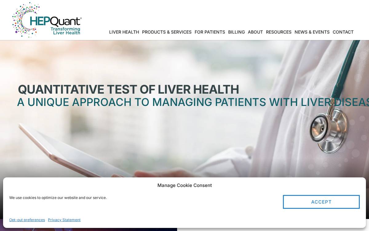 Hepquant website preview
