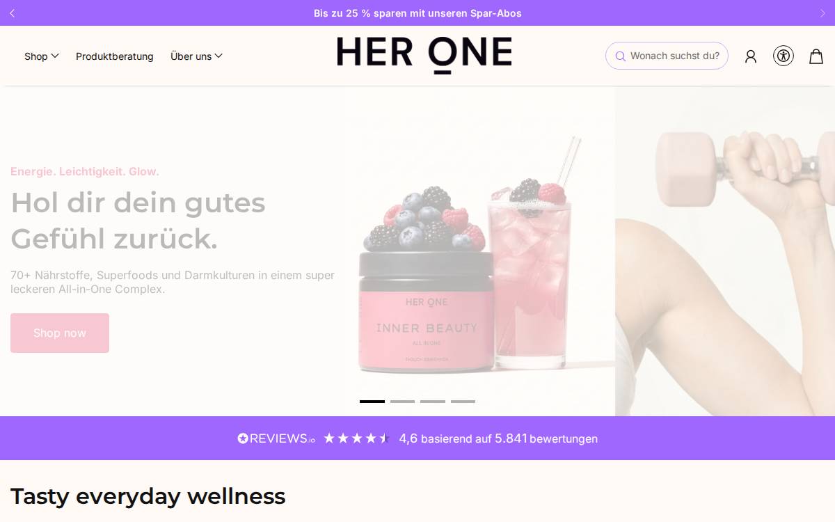 Her One website preview
