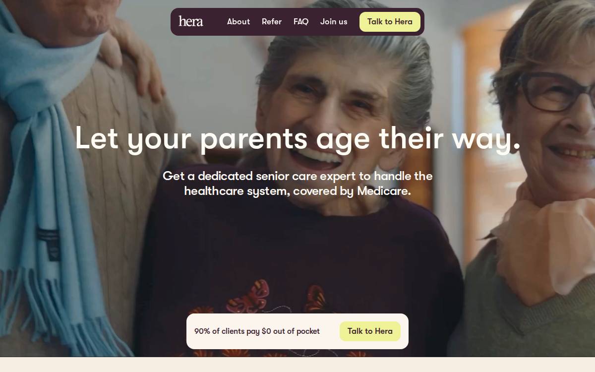 Hera website preview