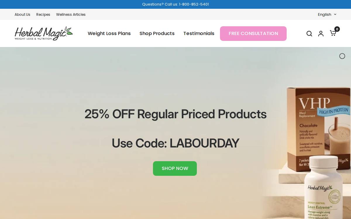 Herbal magic website preview