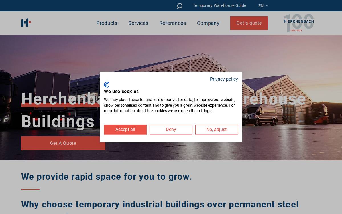 Herchenbach Industrial website preview
