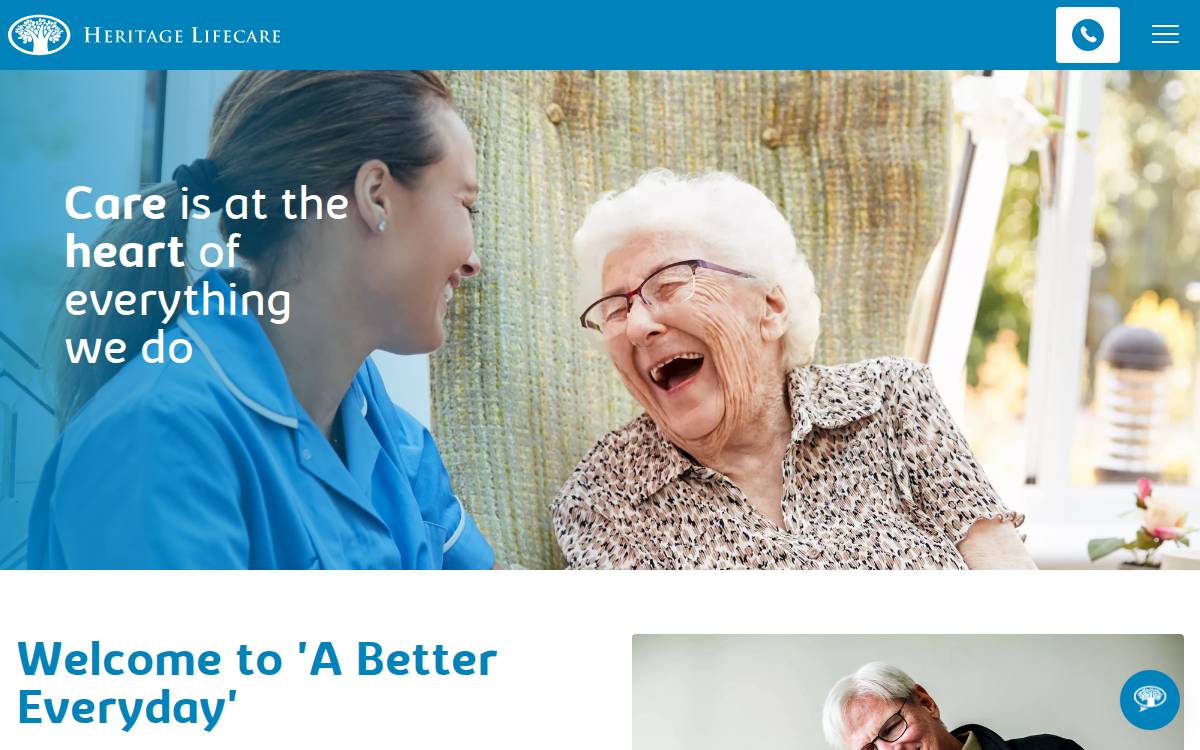 Heritage Lifecare website preview