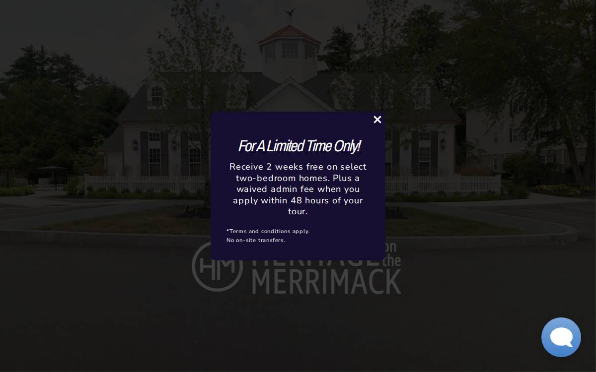 Heritage on the Merrimack website preview