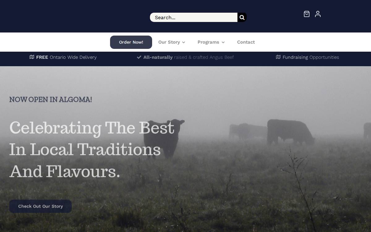 Heritage Shores Butchery Co website preview