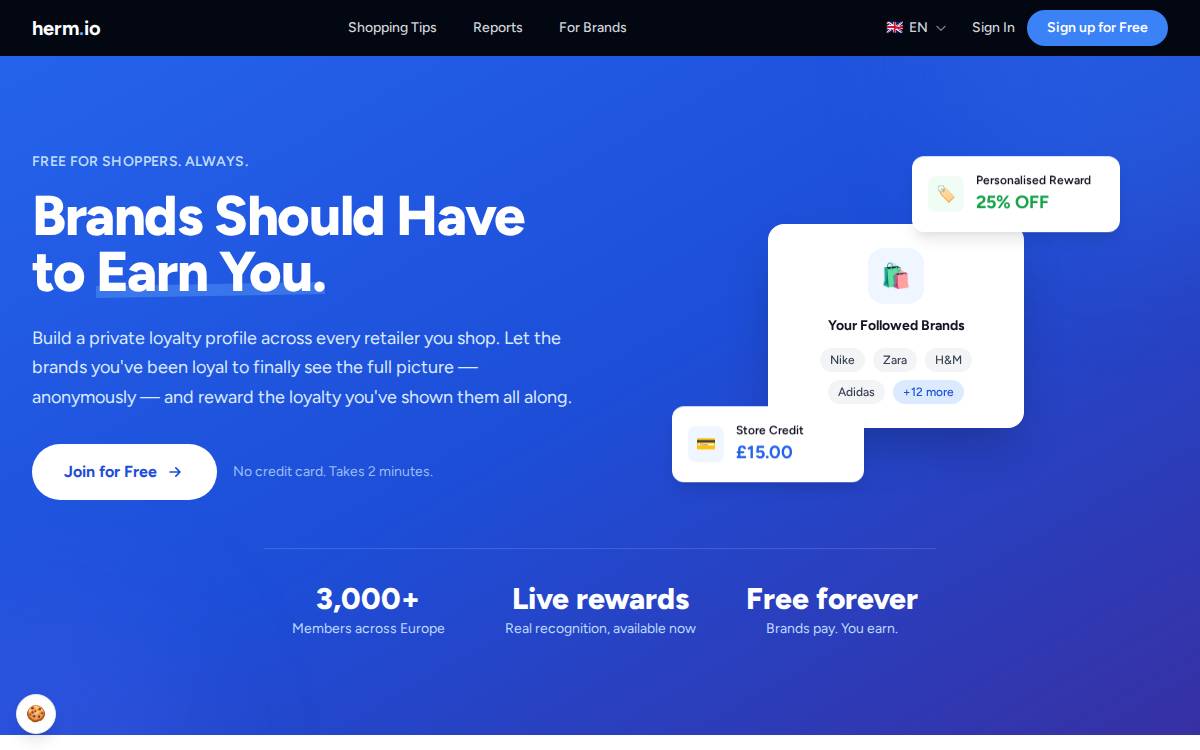 Herm website preview
