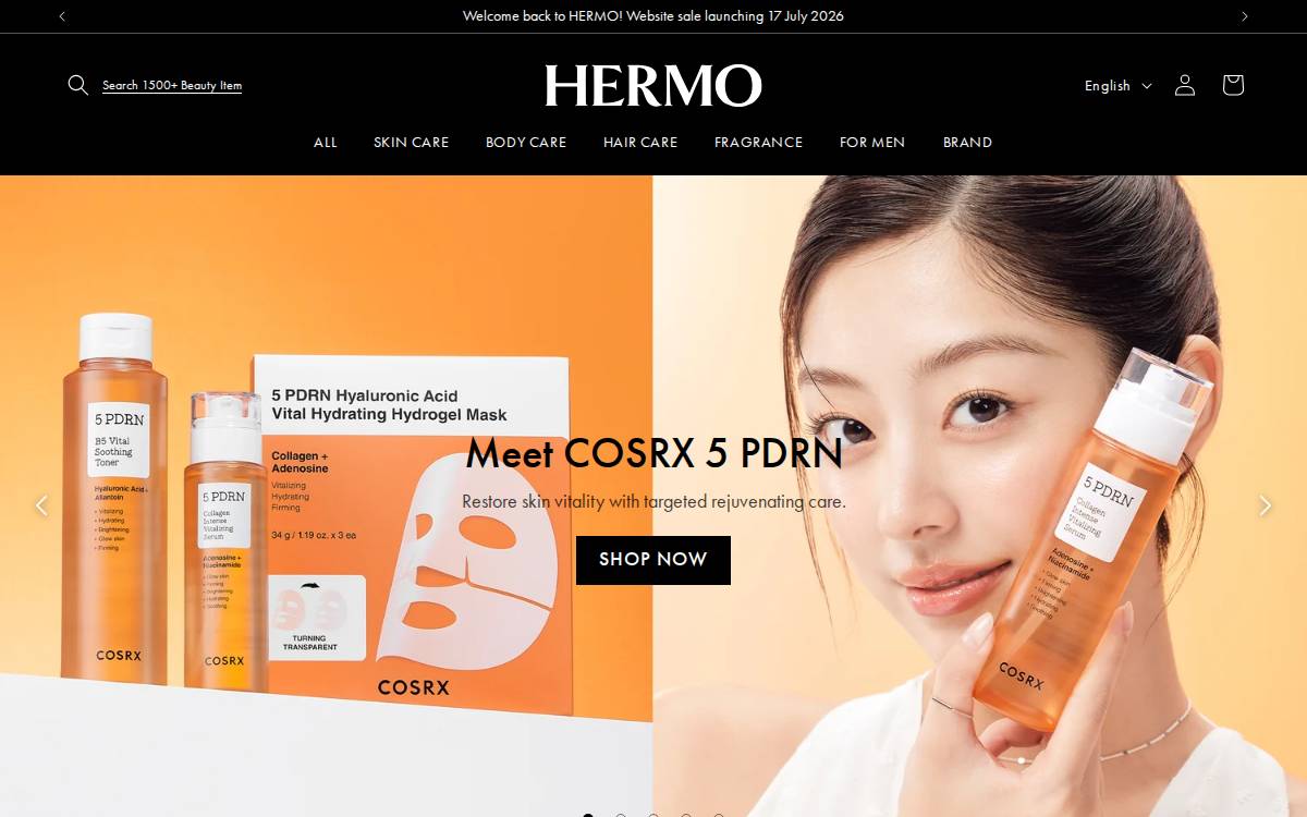 Hermo website preview