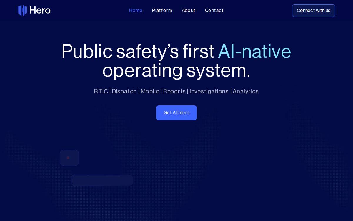 Hero website preview