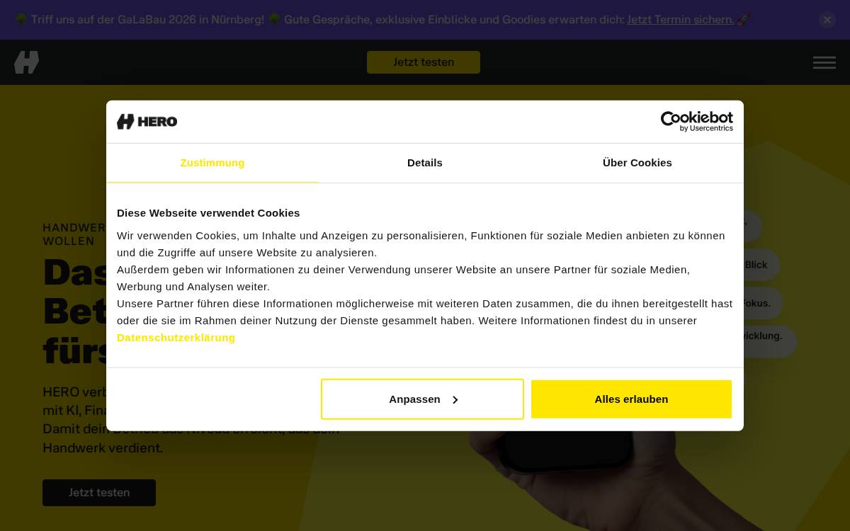 Hero Software website preview