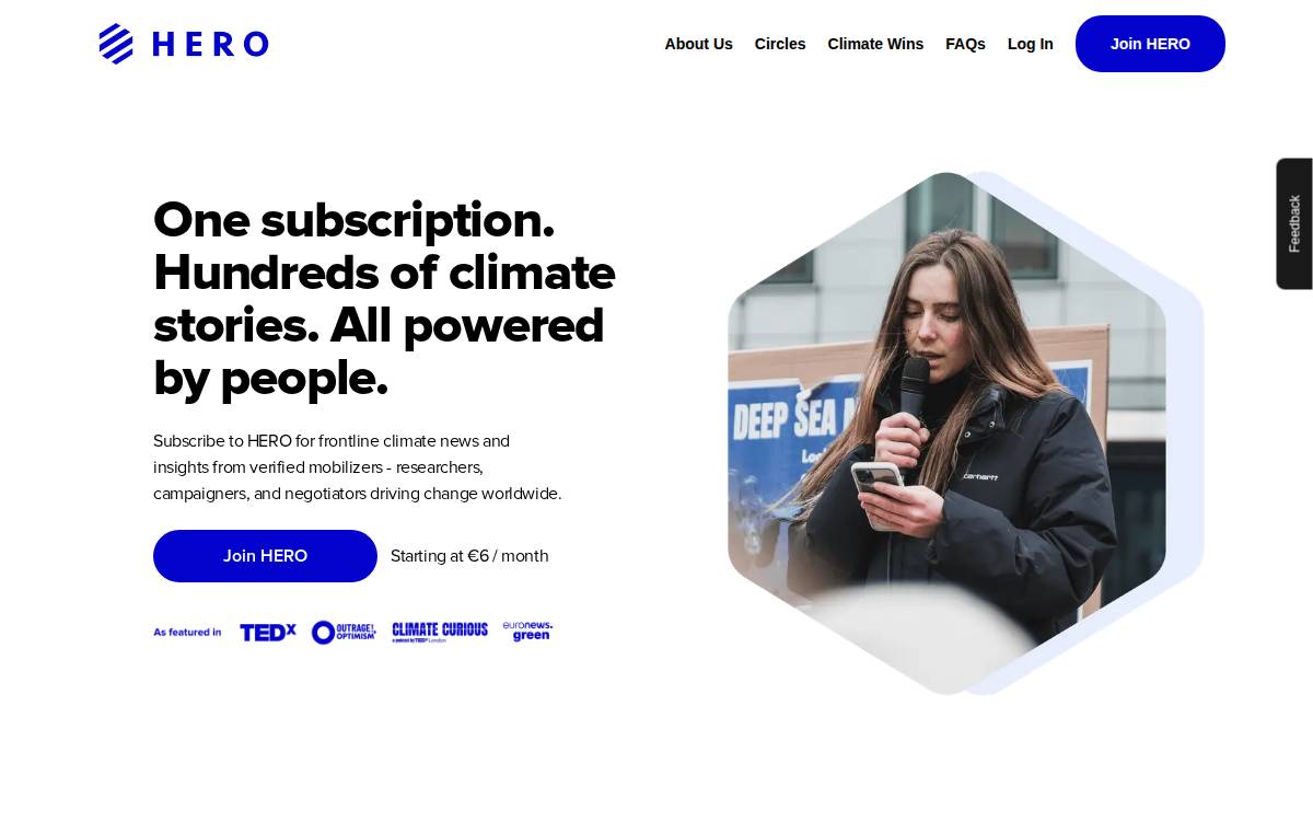 Herocircle website preview