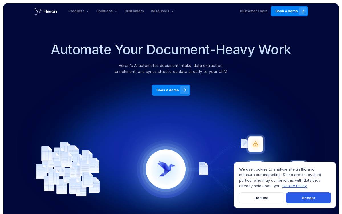 Heron Data website preview