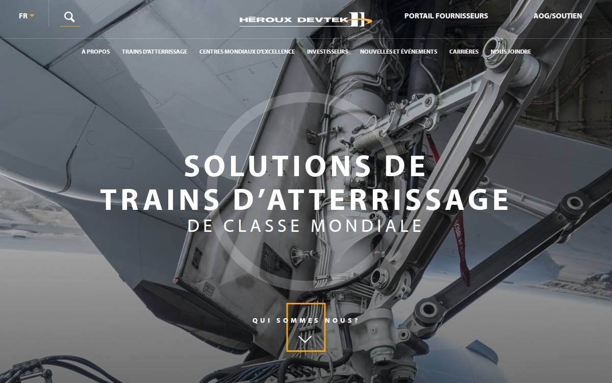 Heroux Devtek website preview