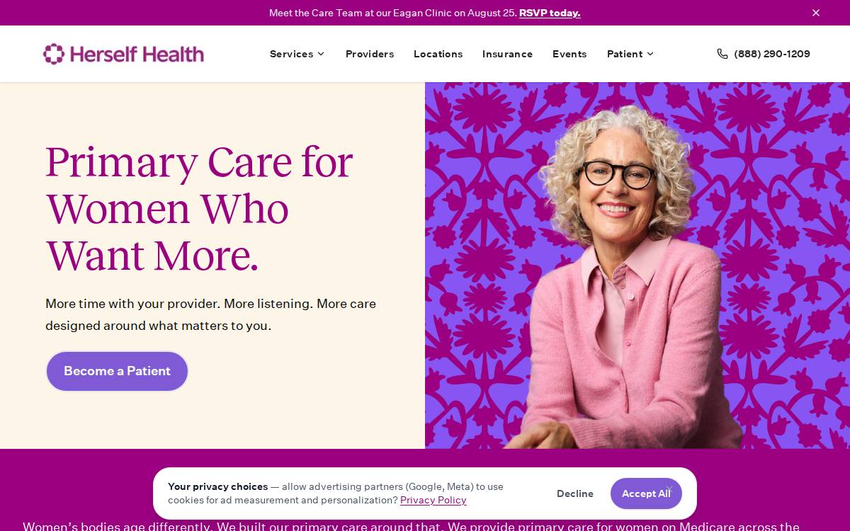 Herself Health website preview