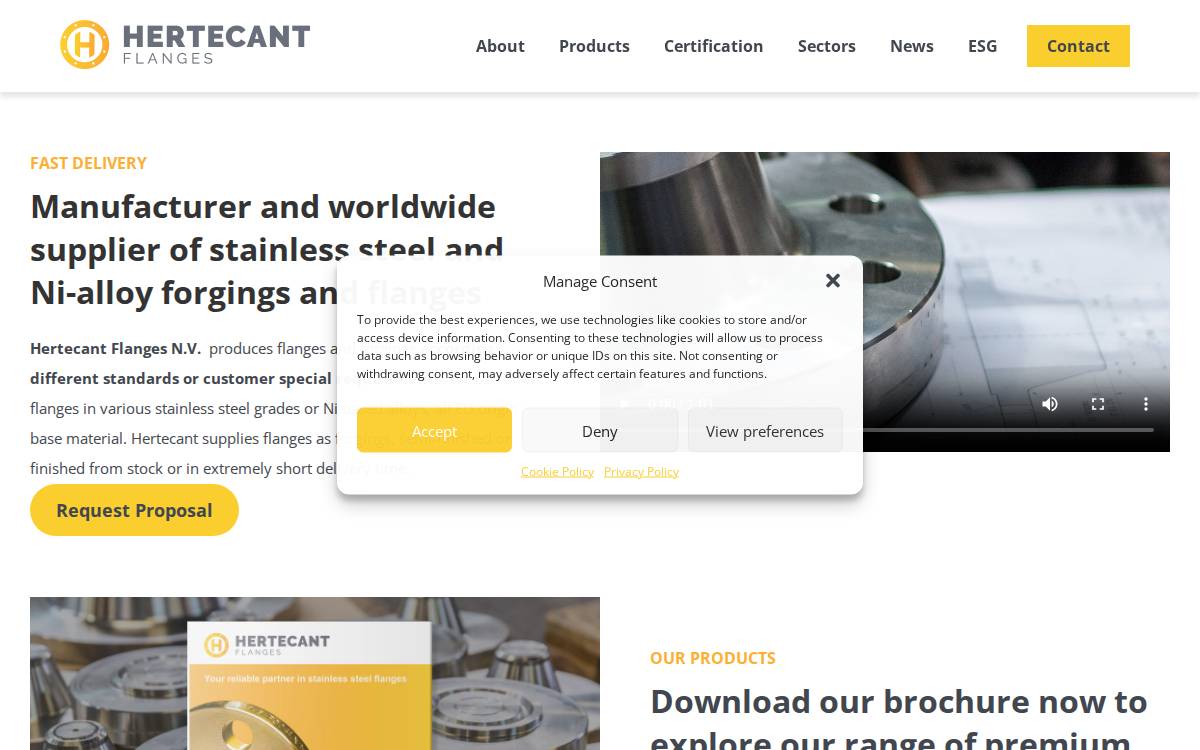 Hertecant website preview