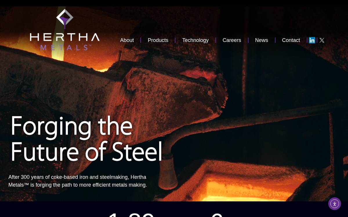 Hertha Metals website preview